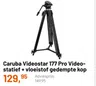 Caruba Videostar 177 Pro Video- statief + vloeistof gedempte kop