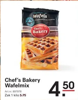 Supermarkt aanbieding in Ritthem e.o.: Chef's Bakery Wafelmix, 