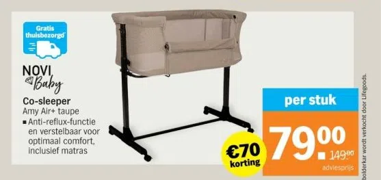 Supermarkt aanbieding in Woensdrecht Co sleeper Amy Air taupe
