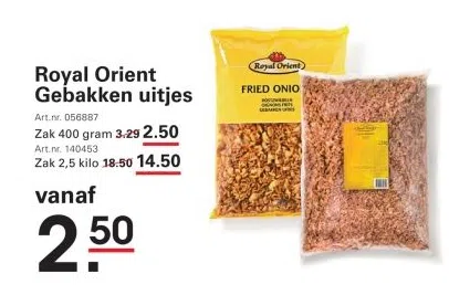 Supermarkt aanbieding in Gooisekant: Royal Orient Gebakken uitjes, 
