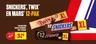 Snickers", Twix En Mars 12-Pak