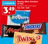 Bounty, Mars, Snickers of Twix