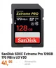 SanDisk SDXC Extreme Pro 128GB 170 MB/s U3 V30