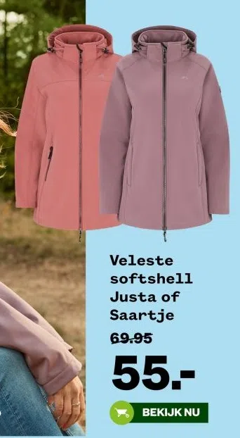 Tuin & Dier aanbieding in J.C. Hoogendoornlaan: Veleste softshell Justa of Saartje, 