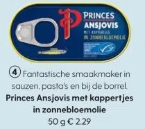 Supermarkt aanbieding in De Kamp: Princes Ansjovis met kappertjes in zonnebloemolie, 