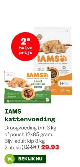 Tuin & Dier aanbieding in Buitengebied Gebroek: IAMS kattenvoeding, 
