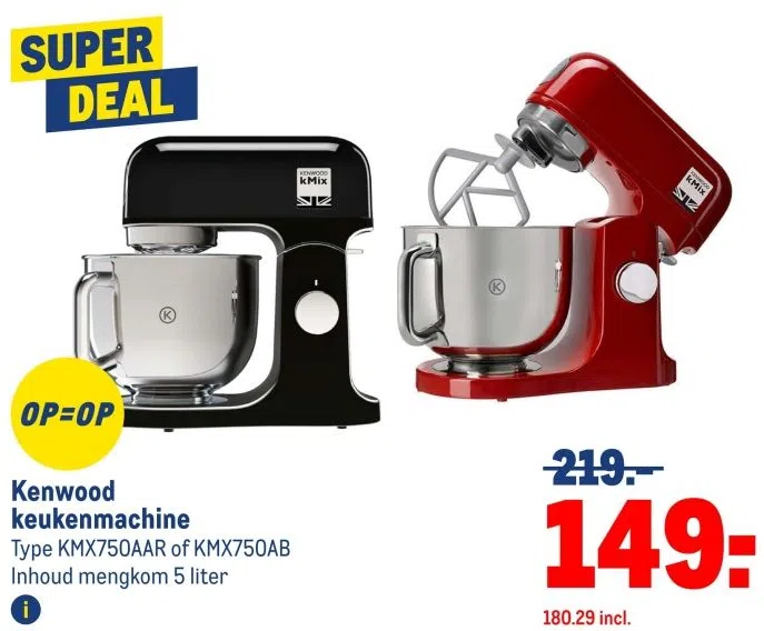Supermarkt aanbieding in Crabbehof-Zuid: Kenwood keukenmachine, 