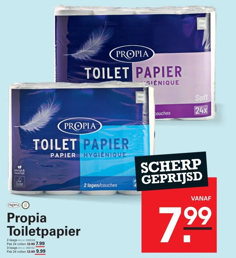 Supermarkt aanbieding in Brakkenstein: Propia Toiletpapier, 