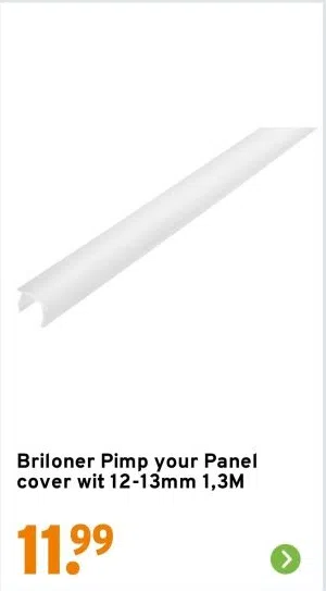 Bouwmarkt aanbieding in Stompetoren: Briloner Pimp your Panel cover wit 12-13mm 1,3M, 