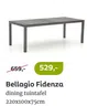 Bellagio Fidenza dining tuintafel 220x100x75cm