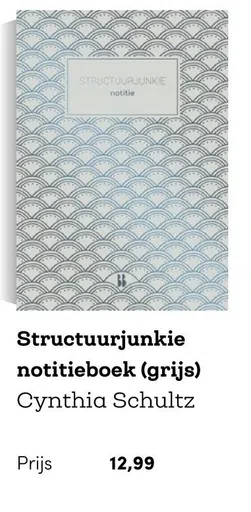 Structuurjunkie notitieboek (grijs) Cynthia Schultz