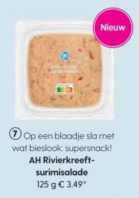 Supermarkt aanbieding in Zuidoostelijke Buitenwijken Ter Weijde: AH Rivierkreeft- surimisalade, 