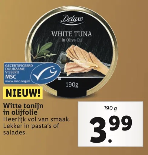 Witte tonijn in olijfolie