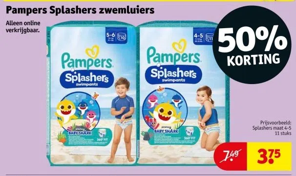 Drogisterij aanbieding in Wijlre: Pampers Splashers zwemluiers, 