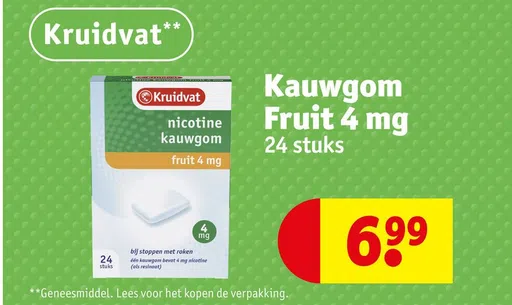 Kauwgom Fruit 4 mg un.