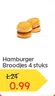 Hamburger Broodjes 4 stuks