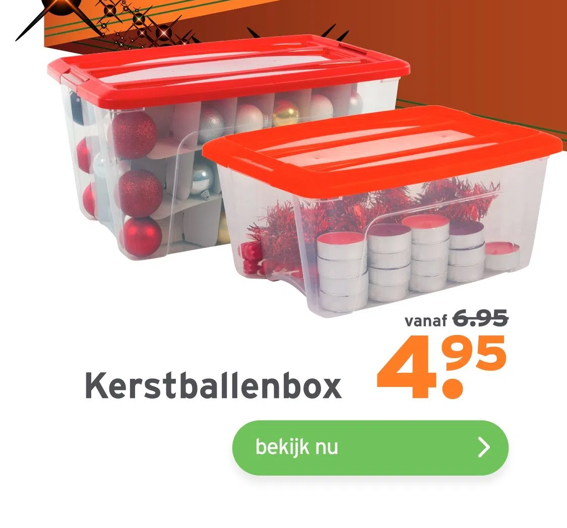 Blokker kerstballenbox