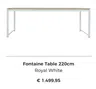 Fontaine Table 220cm Royal White