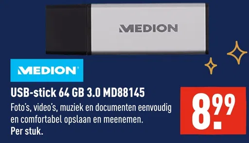 USB-stick 64 GB 3.0 MD88145