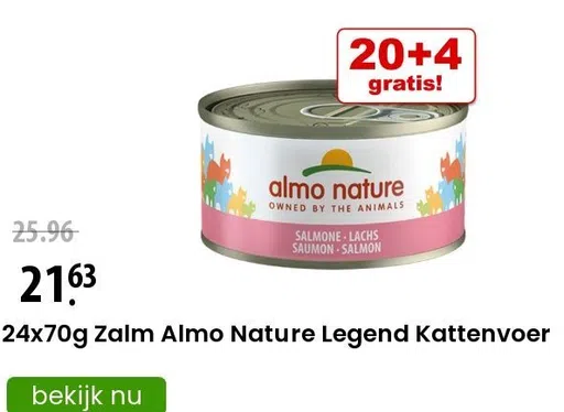 24x70g Zalm Almo Nature Legend Kattenvoer