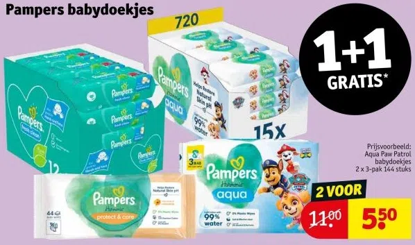 Drogisterij aanbieding in Verspreide huizen: Pampers babydoekjes, 