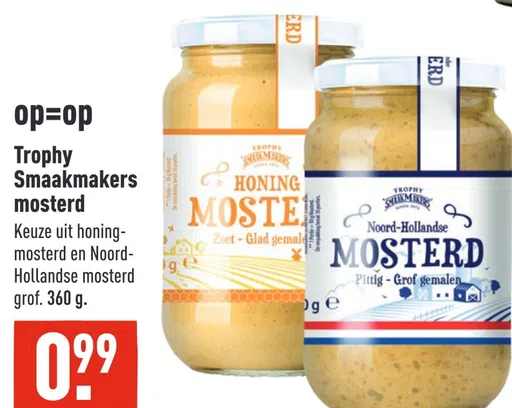 Trophy Smaakmakers mosterd Keuze uit honing- mosterd en Noord- Hollandse mosterd