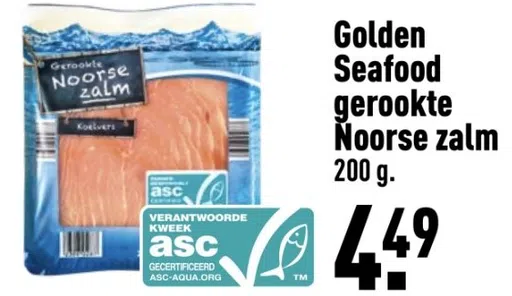 Golden Seafood gerookte Noorse zalm