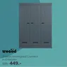 3-deurs kledingkast Connect in 4 kleuren