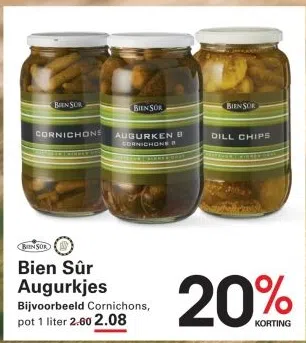 Supermarkt aanbieding in Kort Haarlem: Bien Sûr Augurkjes, 