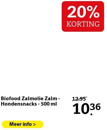 Biofood Zalmolie Zalm - Hondensnacks - 500 ml