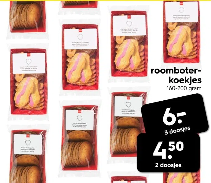 Warenhuis aanbieding in Bedrijventerrein Nieuwenweg: roomboter- koekjes, 