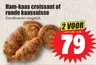 Ham-kaas croissant of ronde kaassuisse