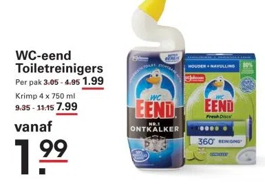 Supermarkt aanbieding in Industrieterrein Boshoverbeek-Lozerweg: WC-eend Toiletreinigers, 