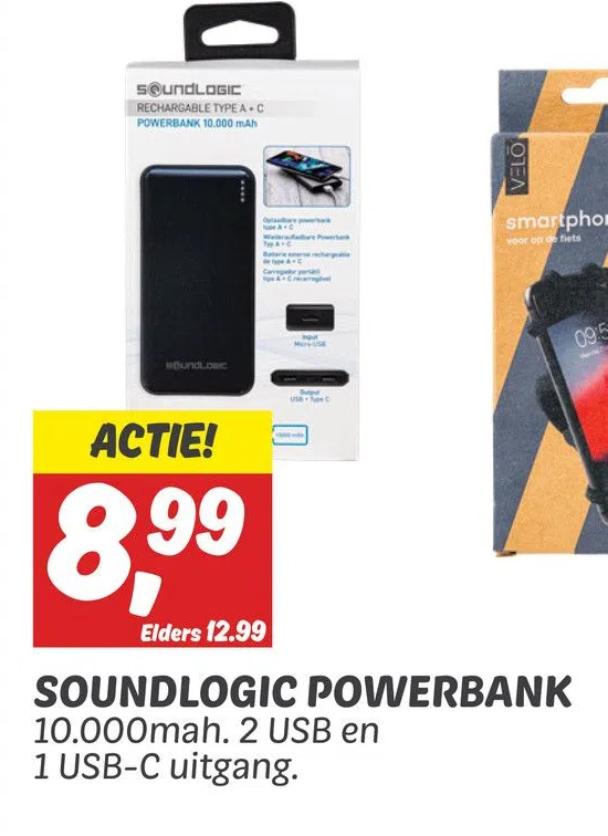 Tegenstander uitgehongerd Lijkt op Supermarkt aanbieding in Schoorl: Soundlogic Powerbank, - Oozo.nl