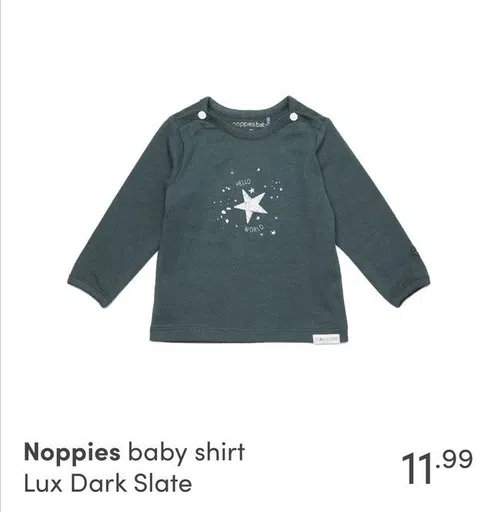 Noppies baby shirt Lux Dark Slate