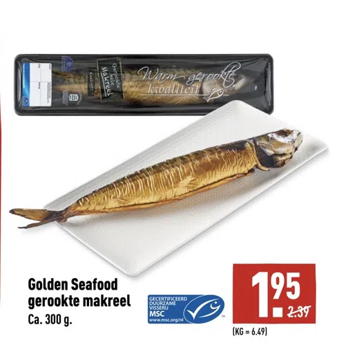 Golden Seafood gerookte makreel 0Ookte