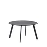 NURIO Lounge tafel zwart H 40 cm; Ø 70 cm