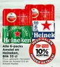 Alle 6-packs Amstel en Heineken, Blik 33 cl
