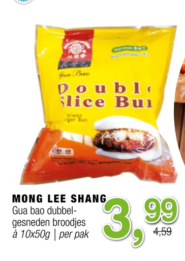 MONG LEE SHAN Gua bao dubbel- gesneden broodjes