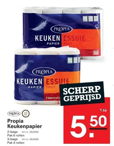 Supermarkt aanbieding in Oranjebuurt: Propia Keukenpapier, 