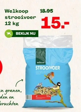 Tuin & Dier aanbieding in Ouddorp centrum: Welkoop strooivoer 12 kg, 