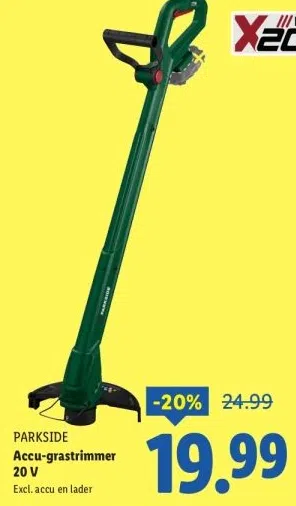 Supermarkt aanbieding in Verspreide huizen Beek: PARKSIDE Accu-grastrimmer 20 V, 