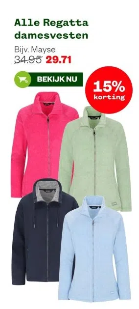 Tuin & Dier aanbieding in Ouddorp centrum: Alle Regatta damesvesten, 