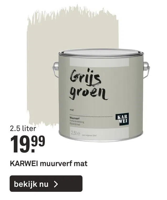 Uitgelezene KARWEI muurverf mat folder aanbieding TL-64