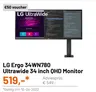 LG Ergo 34WN780 Ultrawide 34 inch QHD Monitor