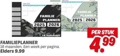 Supermarkt aanbieding in Sluitersveld: FAMILIEPLANNER, 