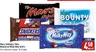 Mars, Snickers, Twix, Bounty en Milky Way mini's