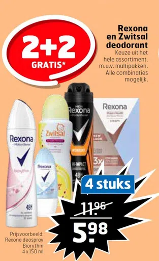 Rexona en Zwitsal deodorant