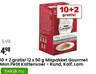 10 + 2 gratis! 12 x 50 g Mixpakket Gourmet Mon Petit Kattenvoer - Rund, Kalf, Lam