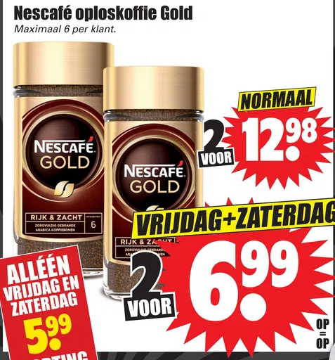 Nescafé oploskoffie Gold